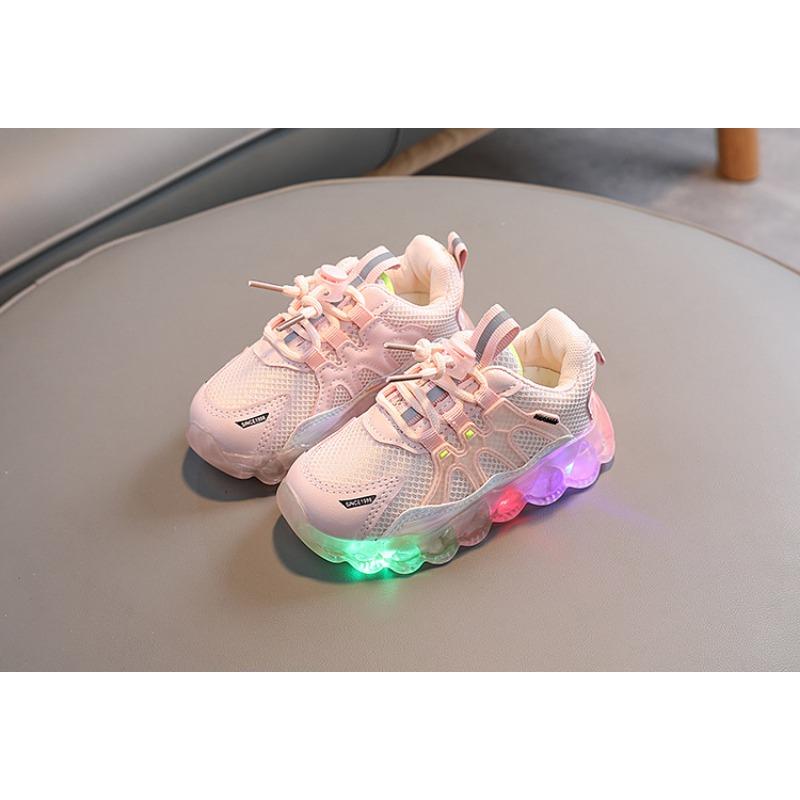 Kids Breathable Led Flashing Casual Sports Sneakers For Boys And Girls