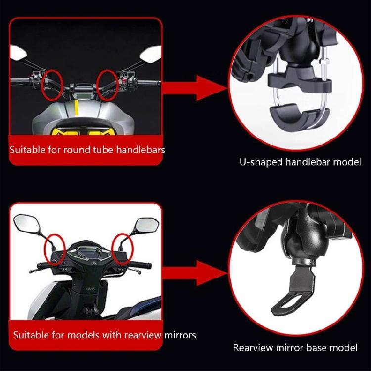 Motorcycle Phone Holder Vibration Damping System Universal Smartphone Clamp Quick Adjust Mount Shockproof For Bike