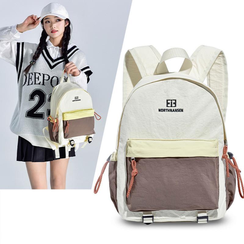 Solid Letter Color Backpack Travel Waterproof Wearresistant Large Capacity