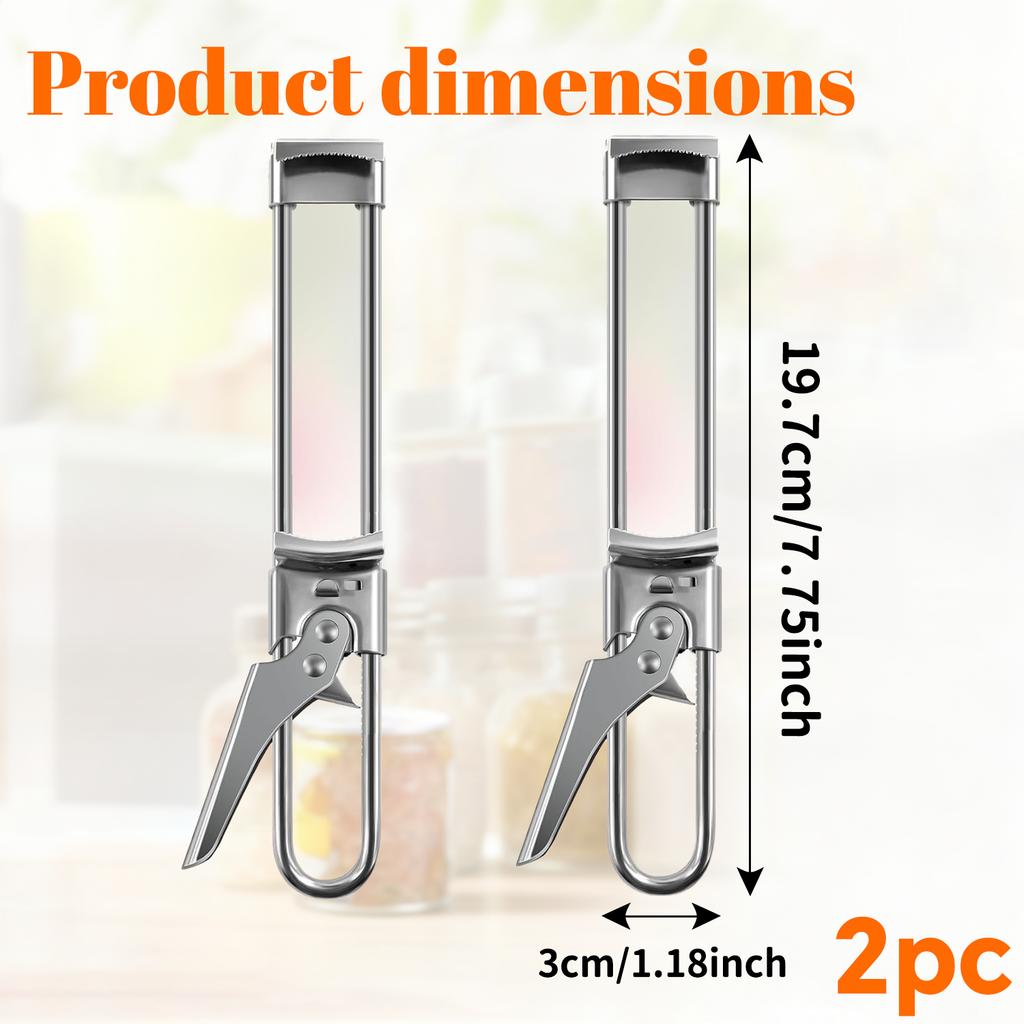 1pc New Non-slip Stainless Steel Can Opener Adjustable Bottle Opener Adjustable Multifunctional Stainless Steel Can Opener