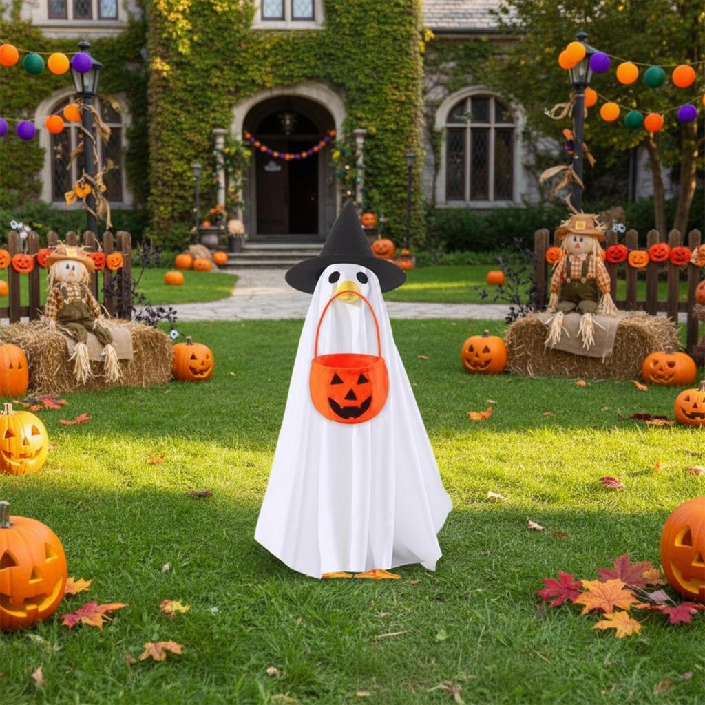 Halloween Goose Outfit Funny Fall Halloween Goose Outfit Vibrant 23 Inch Lawn Porch Outfit for Outdoor Patio Yard Lawn Decor