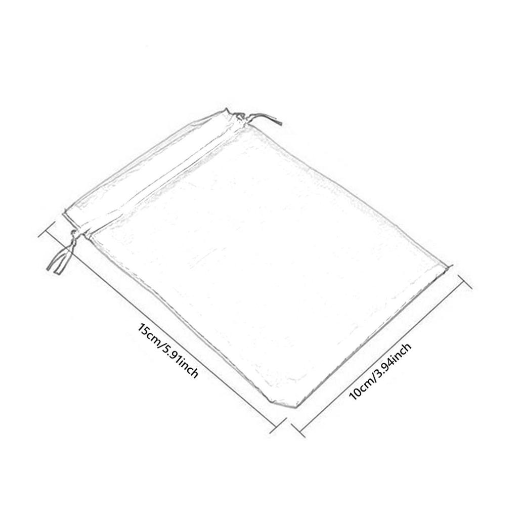 100Pcs Christmas Gift Bags Festival Pouches Small College Graduation Mini Sheer Drawstring Organza Bags Wrapping Bags Candy Bags