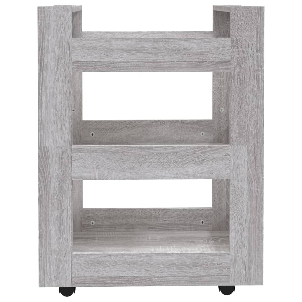 Kitchen Trolley Gray Sonoma 60 x 45 x 80 cm Engineered Wood