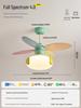Cartoon Macaron Ceiling Fan Light: Silent, Eye-Friendly Kids' Room Decor