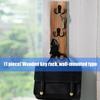 Vertical Wall Mounted Key Holder Space Saving Hanger Wood Key Rack with Hook Decorative Farmhouse Hanger Enduring