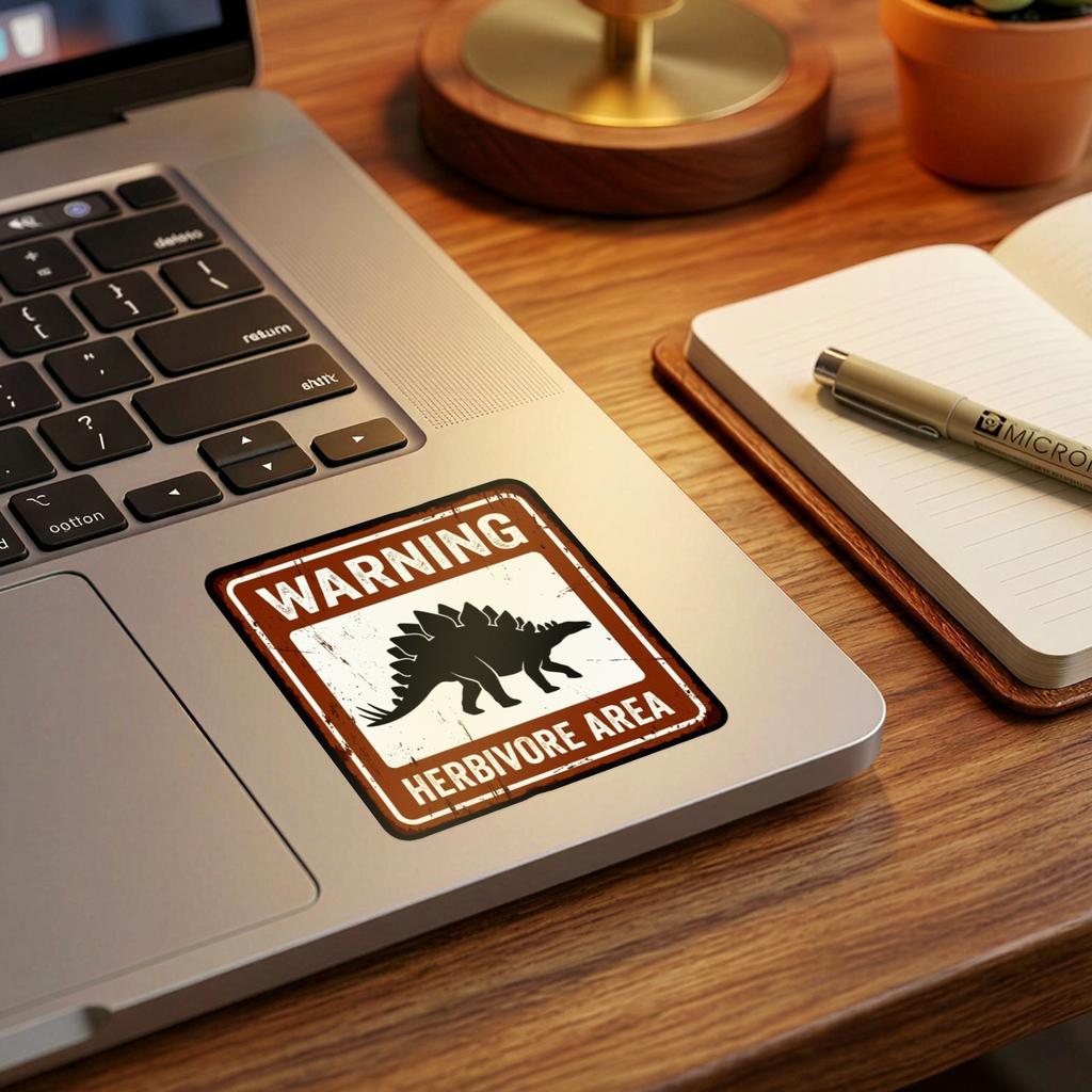 50 Pcs Dinosaur Warning Stickers Waterproof Vinyl Stickers For Water Bottle Laptop Car Funny Dino Decals Kids Party Favors Gifts