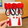 Hair Accessories Children New Year Hairpin Hanfu Headdress Red Bow Hair Clip  Children