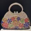 Daisy Flower Rhinestone Tote Bag Crystal Women Evening Bags Luxury Designer Party Banquet Clutch Purse Fashion Diamone Handbag