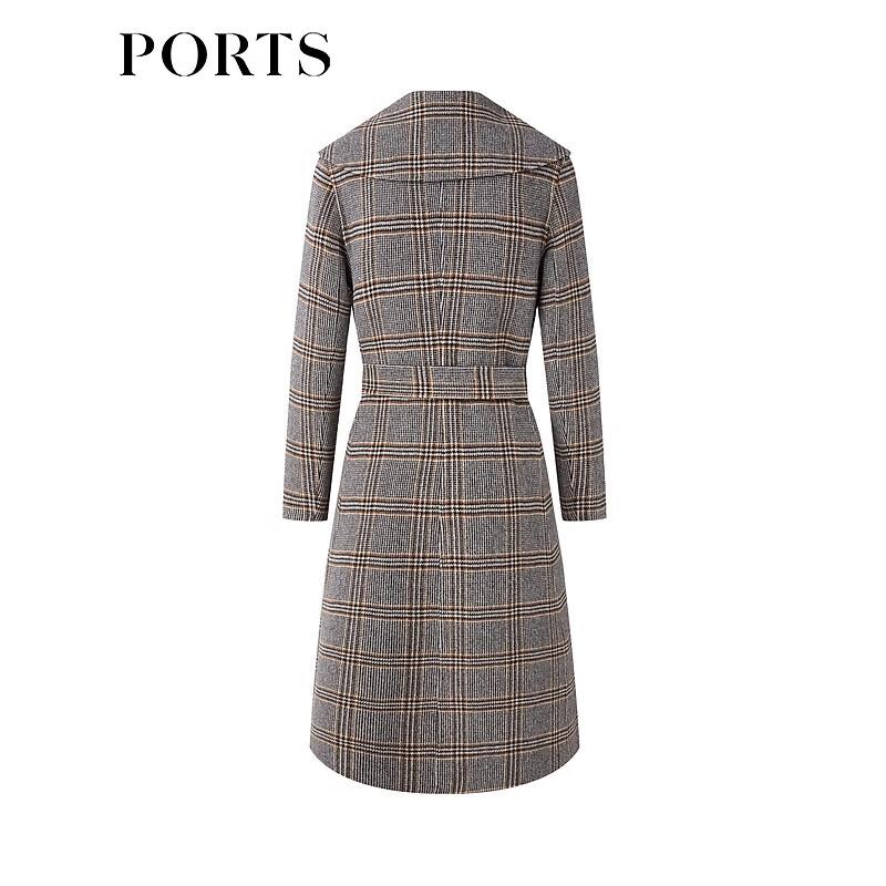 PORTS Women's Autumn/Winter Wool Cashmere Mid-Length Coat