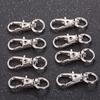 5 Teile/los Metall Karabinerverschluss für DIY Schlüsselanhänger Machen Split Silbrig DIY Schlüsselring Haken Clips