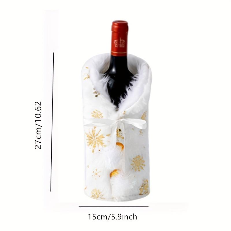 

1 шт., Різдвяна прикраса Набір для винної пляшки (пляшка Не Включена), Прикраса ресторану, Сумка для шампанського та червоного вина золотий