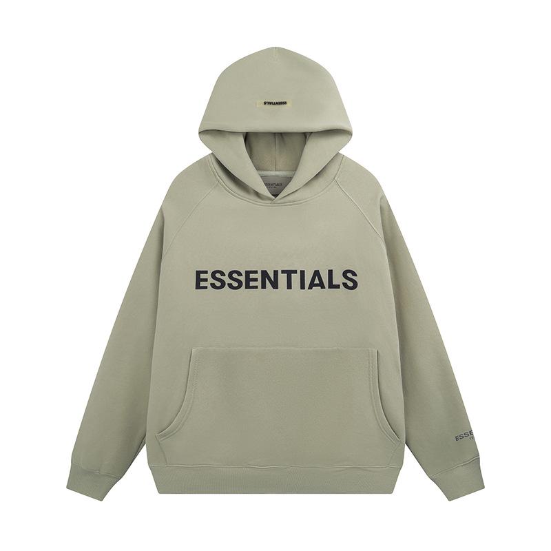 ESSENTIALS Reflektierender 3D-Schriftzug Unisex Oversized Hoodie - Trendiges Fleece-Sweatshirt für Streetwear-Liebhaber