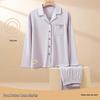 Women's Pure Cotton Lapel Long-Sleeve Loungewear Set