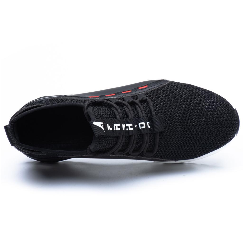 JB796 Industrielle Atmungsaktive Herren Arbeitssicherheitsschuhe Atmungsaktives Mesh Anti-Smash Sicherheitsschuhe Herren Schwarz Freizeitschuhe