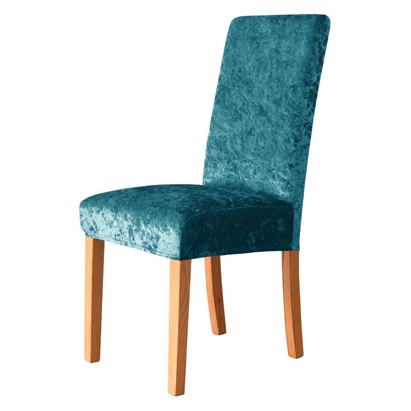 Solid Color Velvet Shiny Fabric Cheap Chair Covers Universal Size Stretch Chair Covers Seat Case Slipcovers For Dining Room