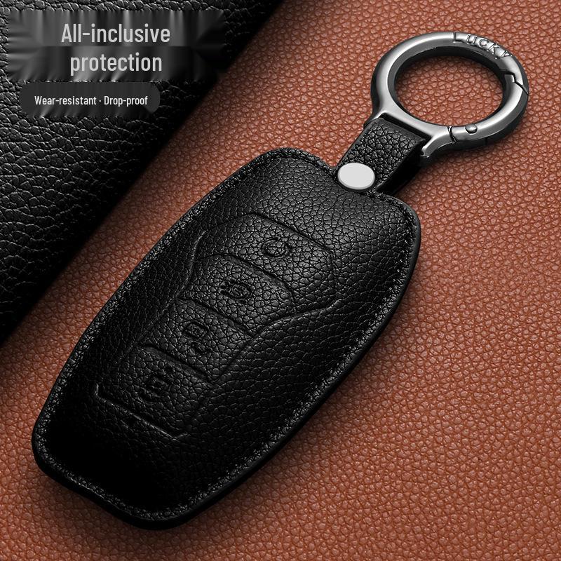 BYD Pro Key Case - Leather Protective Shell for Song Plus, Yuan DMI, Dolphin, Han, Tang, Qin, Han EV Models