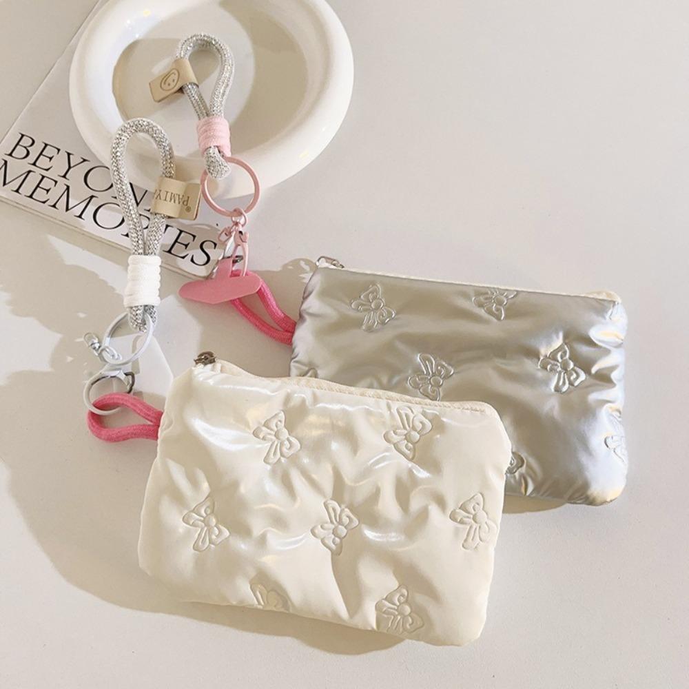 Floral Printed Phone Lanyard Stretchable Wallet Card Holder Cute Small Storage Bag