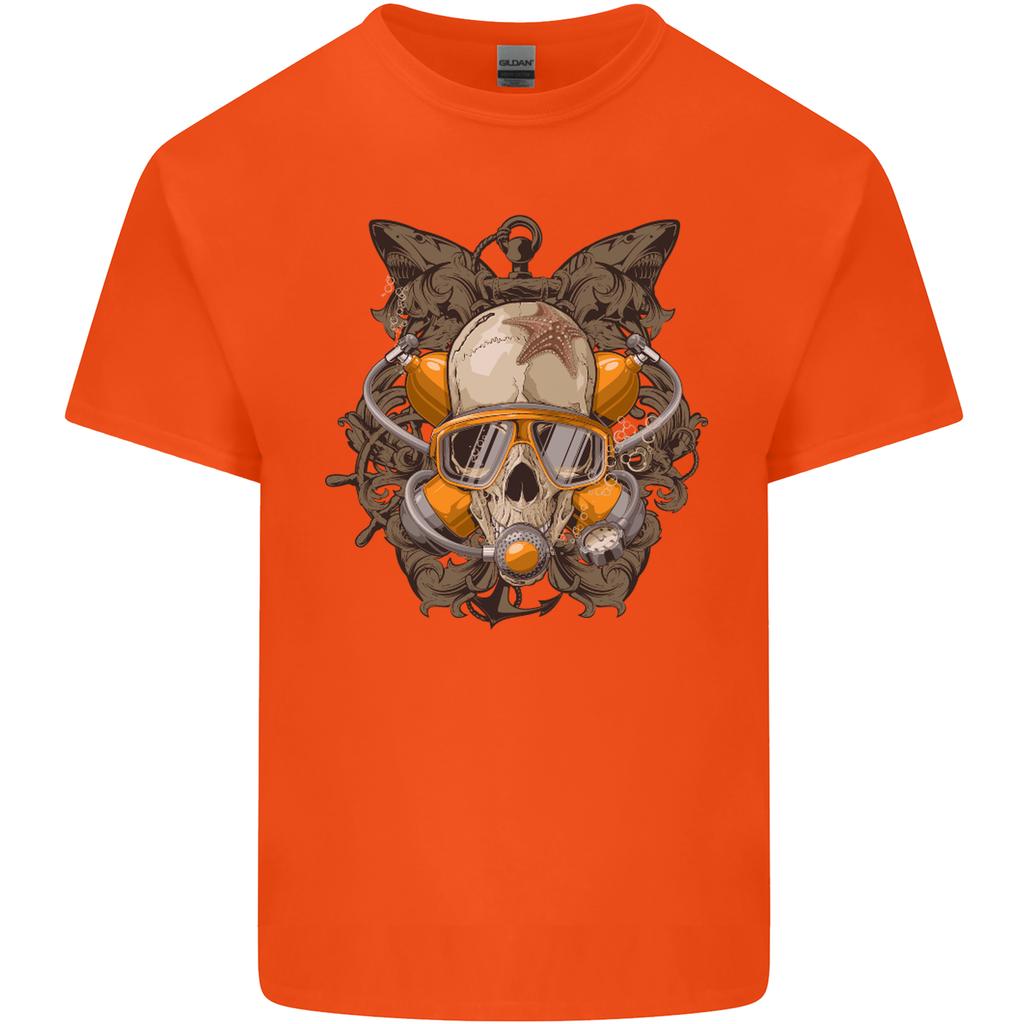 Scuba Diving Skull Diver Dive Unisexs Light Cotton TShirt