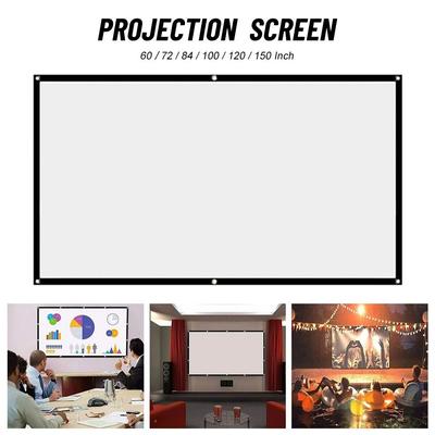 Portable Projector Screen Simple Curtain Anti-Light 60 72 84 100 120 150 Inch Projection Screen for Home Office KTV Display