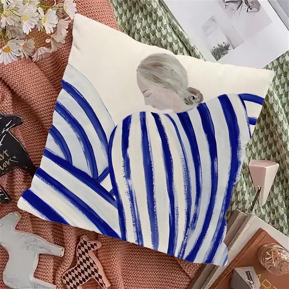 Abstract Woman Artwork Pillow Case Pillowcase Home Sofa Cushions Car Cushions Pillowcover Office Pillowshell Pillow