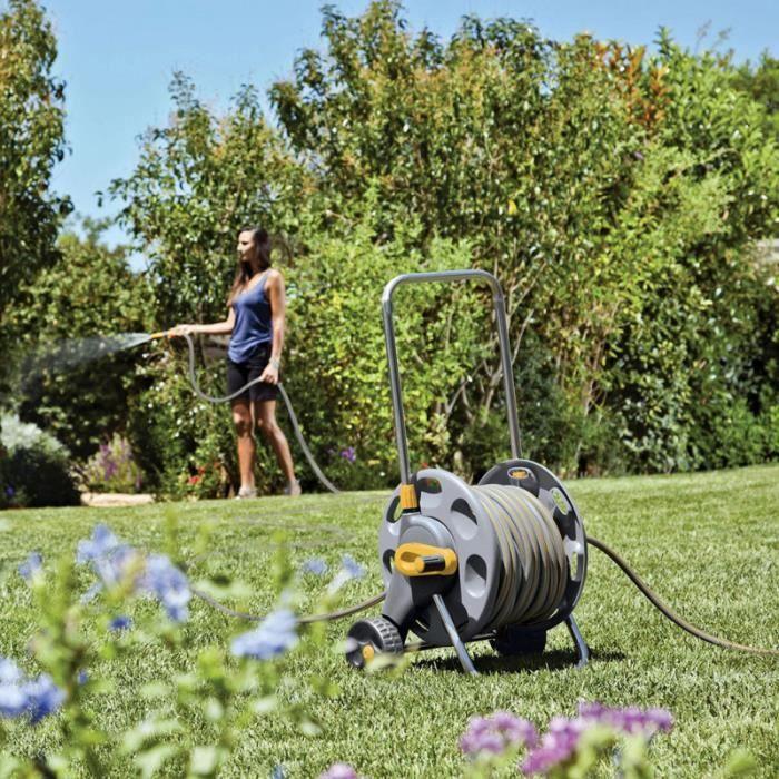 Chariot Dévidoir Équipé Tuyau Ø15mm 30m 2432 HOZELOCK - Chariot Équipé De Tuyau De Qualité Tricoté 4 Couches