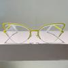 vintage hollow out frame anti-blue light eyeglasses for women new fashion patchwork cat eye glasses frame shades sunglasses