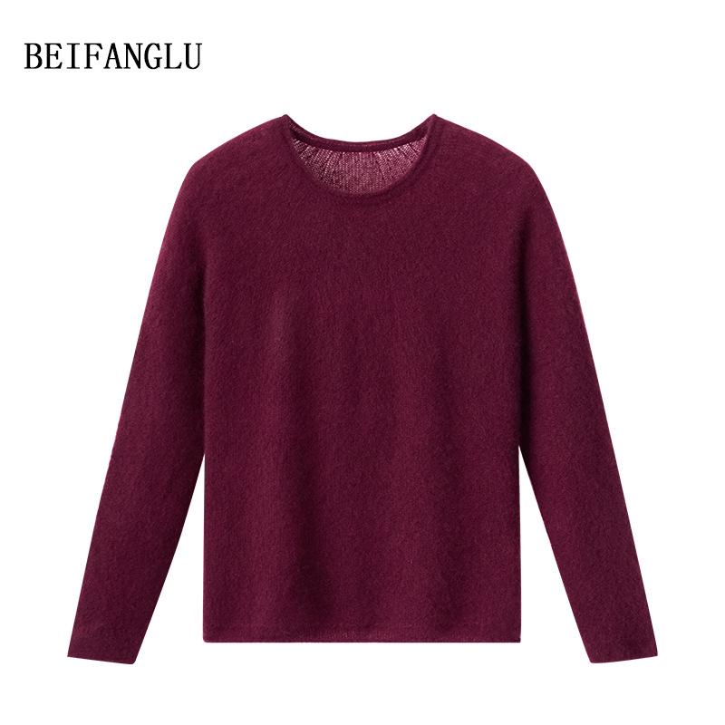 Premium Women's Cashmere-Feel Seamless Knitwear: 10 Solid Colors for Early Autumn