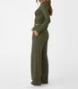 Fashion Casual Set Sport Yoga Autumn Winter Solid Color Crew Neck Long Sleeve For Women