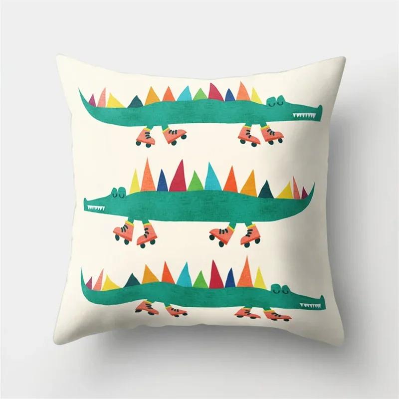 Niedliches Cartoon-Hirsch-Fuchs-Tier-Kissenbezug Büro Wohnzimmer Auto Ornamente Heim-Kissenbezug
