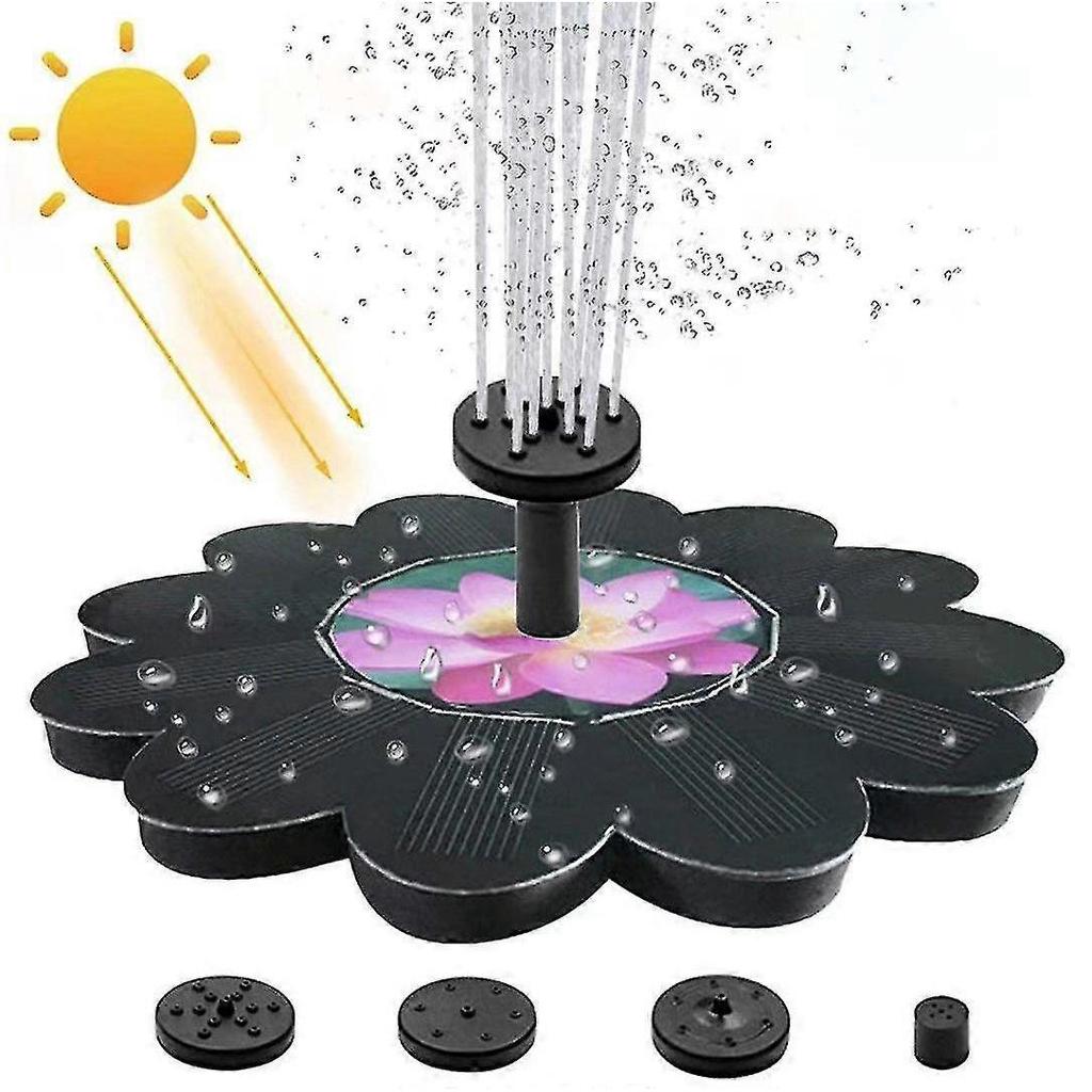 Floating Solar Floating Water Fountain With 4 Nozzles, Suitable For Gardens, Ponds, Swimming Pools