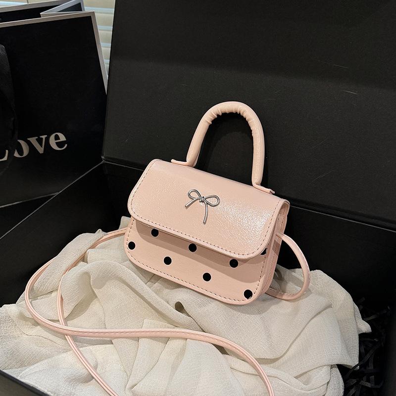 

Милая женская мини-сумка новая милая в горошек с принтом портативная маленькая квадратная сумка модная сумка-мессенджер розовый