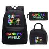 Sac d'étudiant Sac à crayons décontracté Sac à lunch Impression personnalisée Dandy'S World Around