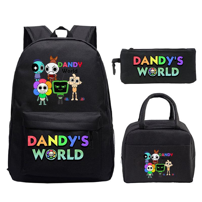 Sac d'étudiant Sac à crayons décontracté Sac à lunch Impression personnalisée Dandy'S World Around