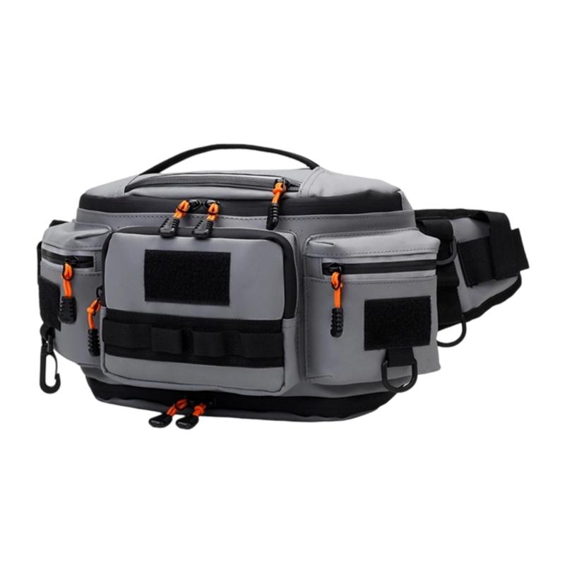 Crossbody Single Shoulder Bag Fishing Pack Water Resistant Multifunction Waist Bags Fishing Tackle Storage Bag Lure Pack