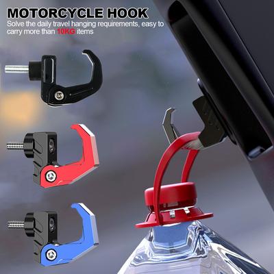Aluminum Alloy Motorcycle Luggage Helmet Hook Mount Motorbike Scooter Holder Bag Hanger With Screw