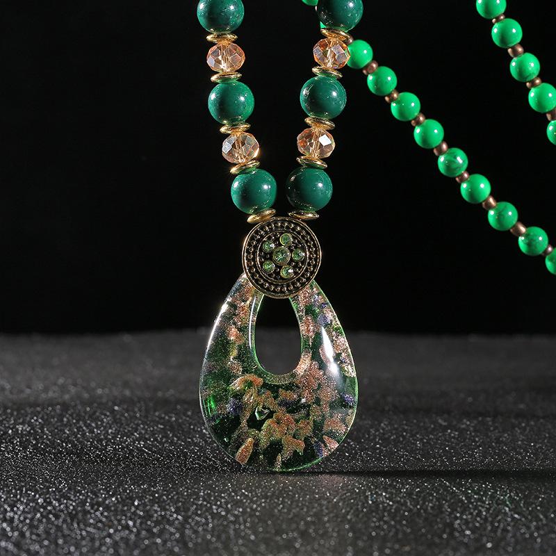 

Этническая подвеска-капля, цепочка для свитера - многостильное ожерелье для китайской одежды