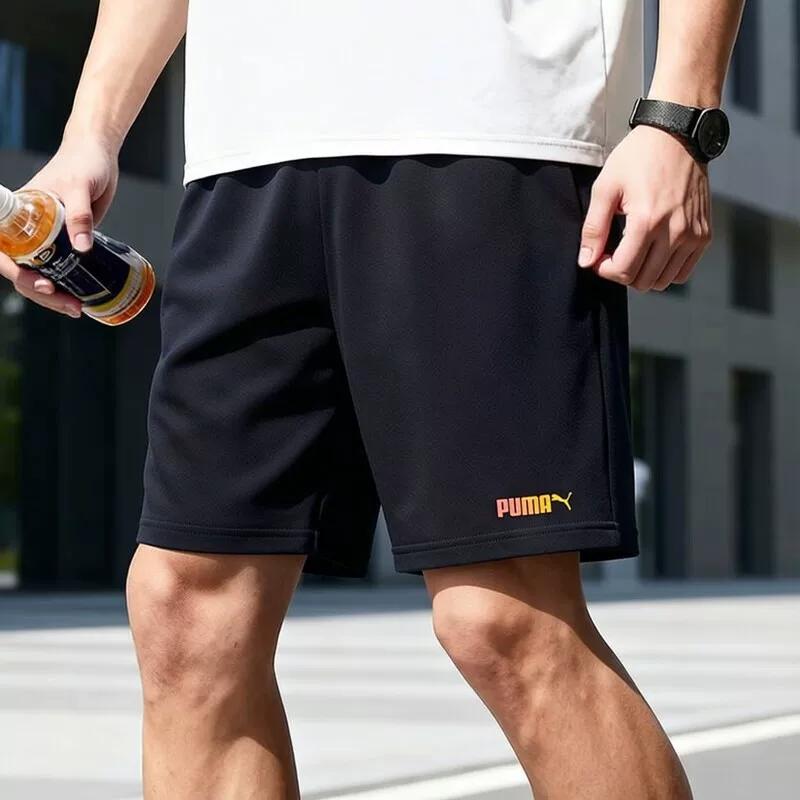 Lucky Leaf | Puma Black Shorts Men s Summer New Knit Sports Shorts Casual Pants L чёрный