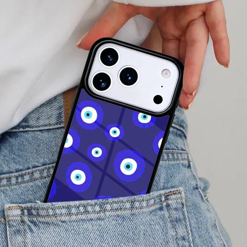 Evil Eye soft Phone Case for iPhone 16e 15 14 13 12 17 Pro Max Plus Air 17pro Cover Coque