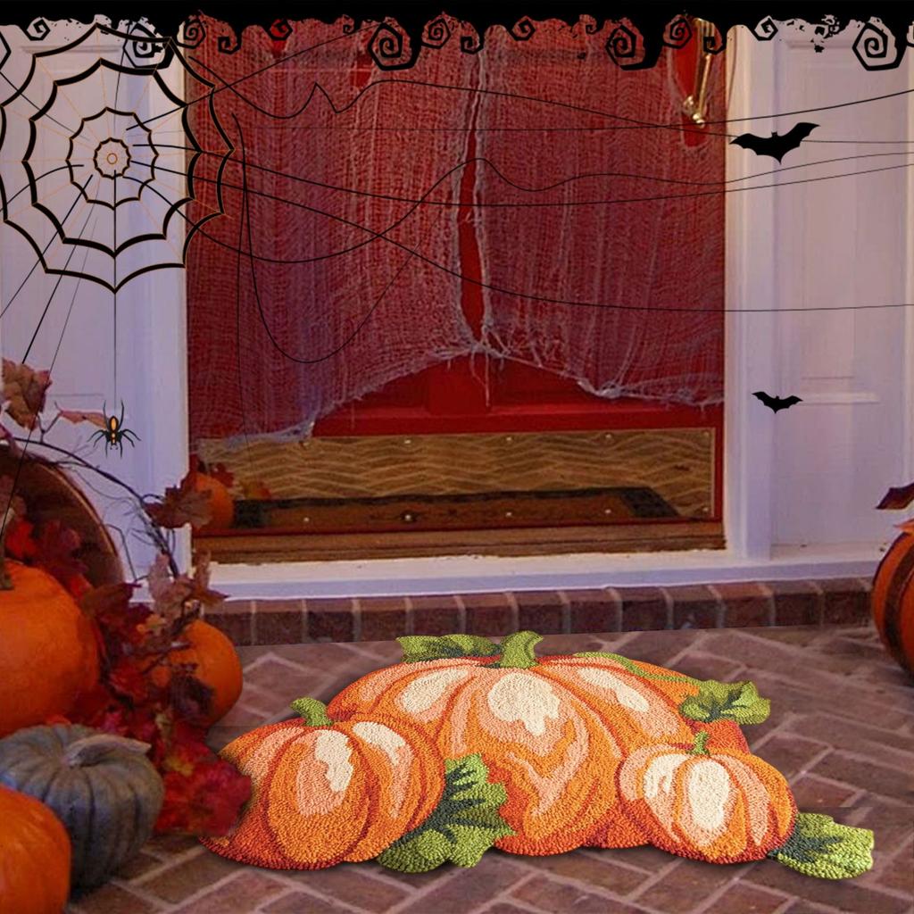 Pumpkin Shaped Doormat, Halloween Shaped Pumpkin Carpet, Alien Shaped Carpet