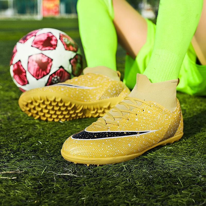 2025 European Cup football shoes men's high-top students competition training AG long nails TF broken nails sports football shoes