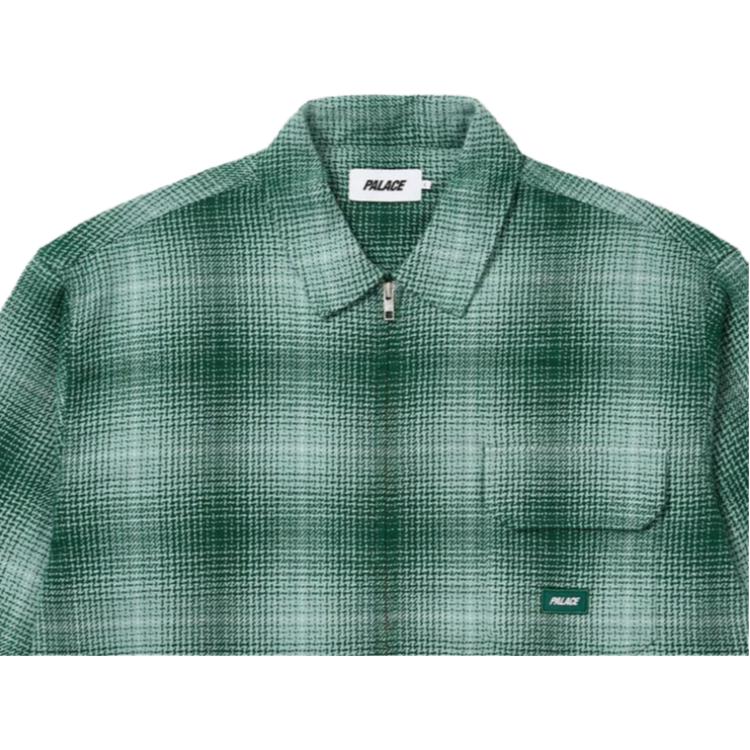 Palace Ghost Zip Shirt Green Unisex Tops P29SHT005