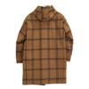 SHIPS Brown Check Duffle Coat coat S BrownUsed