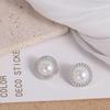50PCS Round Pearl Buttons Shiny Sewing Button Overcoat Clothing Button  Clothing Sewing