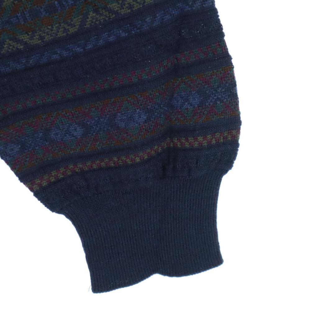 ARBERTO DANTI Old Made In Italy All-over Border Pattern Long Sleeve Sweater Men's Used