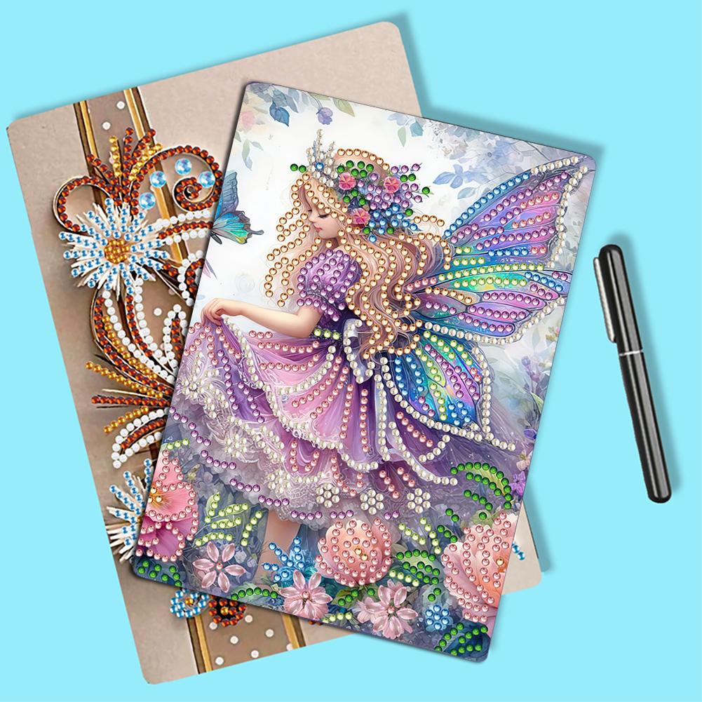 50-Page A5 Size Diamond Painting Diary Book Crystal Notepad Sketchbook Diamond Painting Notebook Set Holiday Birthday Gift