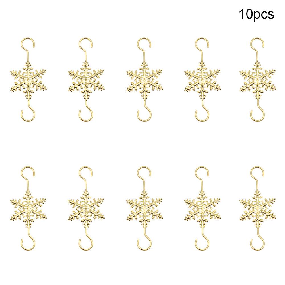 Runtow 10pcs Christmas Snowflake Hook 2025 Merry Christmas Decor for Home Christmas Tree Ornaments Xmas Navidad Gifts New Year