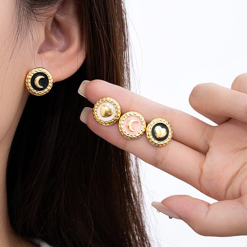 Moon Drop Minimalist Oil Earrings - Elegant, High-End Design for Women