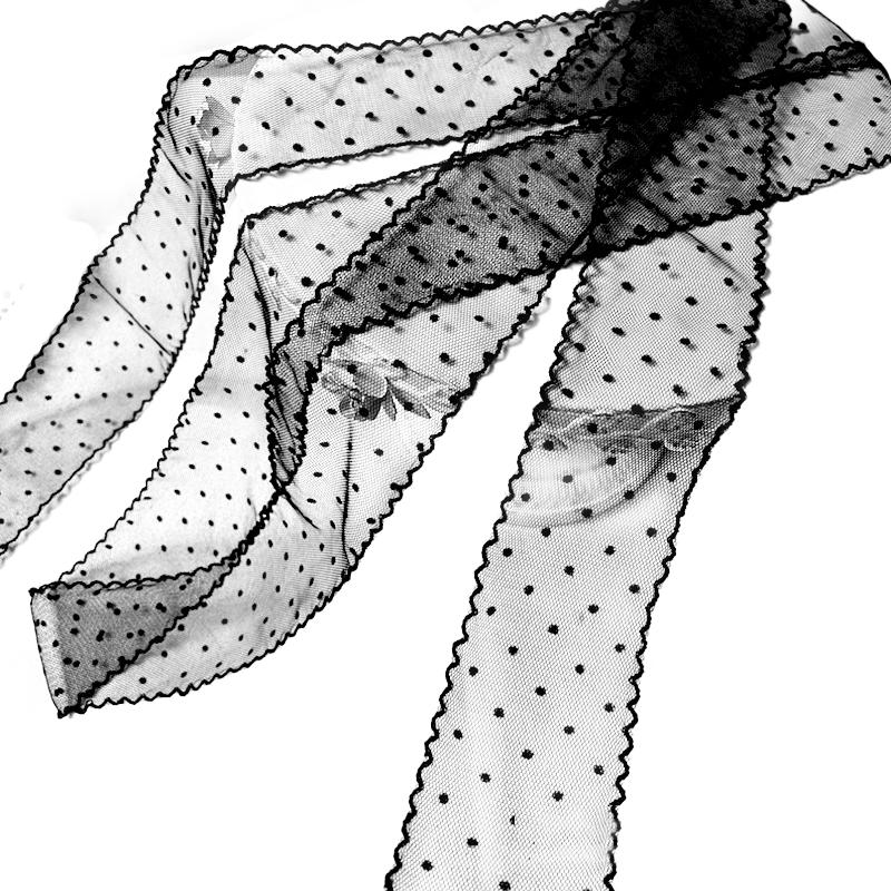 1ks Dárková balicí krajka Látka Puntíkovaná stuha Oděvní doplňky Mašle na cylindr DIY Festivalová dekorace Krajková dekorace