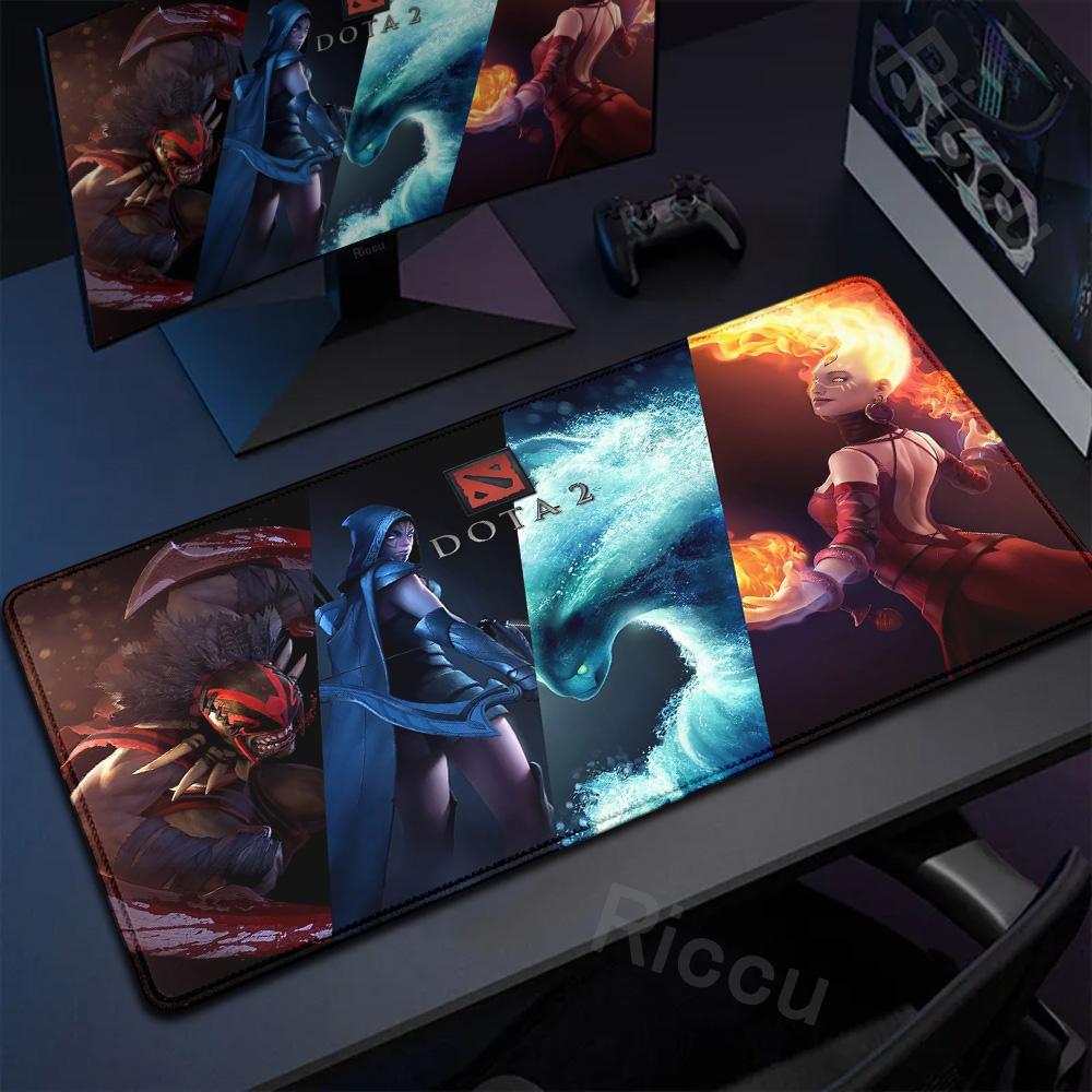Anime Mauspads DOTA 2 Gummi Teppich Computerspiel Zubehör Groß Rutschfest Tapis De Souris Mauspads Schreibtischunterlage Schreibtischschutz