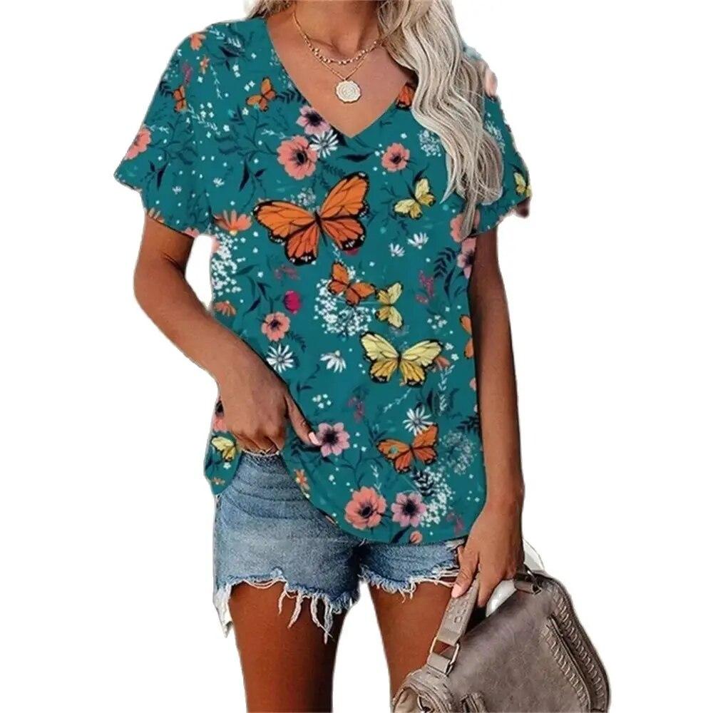 Забавная универсальная повседневная винтажная сексуальная модная женская футболка — фото 7